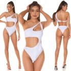 Preview: Exklusiver Sexy Monokini mit Cutouts und Softcups - weiß