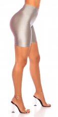 Preview: Sportliche Biker-Shorts - silber