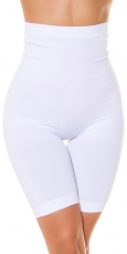 Bauchweg Biker-Shorts in weiß