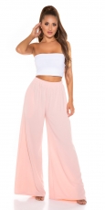 Luftig leichte Sommer Hose in rosa
