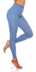 Preview: Moderne High Waist Stretchjeans in light blue