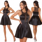 Preview: Ärmelloses Minikleid im sexy Dekolleté - schwarz