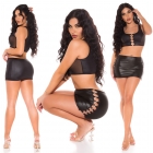 Preview: 2-tlg. GoGo-Set mit Schmuckschnallen - schwarz