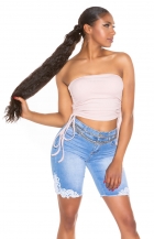 Preview: Tailliertes Bandeau-Top mit Soft-Cups - altrosa