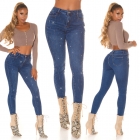 Preview: Push Up Jeans mit Strass-Verzierung - jeansblau