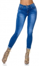 Sexy Push Up Skinny Jeans in blue washed