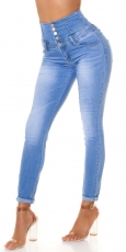 Figurbetonte High Waist Jeans mit Shaping Funktion - dark blue