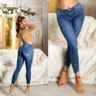Preview: Vintage-Jeans mit Push Up Effekt und Glitzereffekten in blue washed
