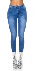 Sexy Slim Fit Basic Skinny Jeans in blue washed