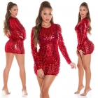 Preview: Sexy perforiertes Party-Kleid - rot