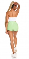 Preview: Süsse Sommer-Shorts mit Schriftzug - grün