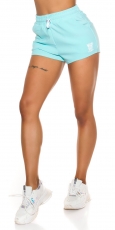Süsse Sommer-Shorts mit Schriftzug - mint
