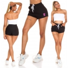 Preview: Süsse Sommer-Shorts mit Schriftzug - schwarz