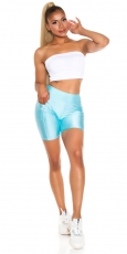Preview: Sportliche Biker-Shorts mit Taschen - caribic blue