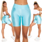 Preview: Sportliche Biker-Shorts mit Taschen - caribic blue