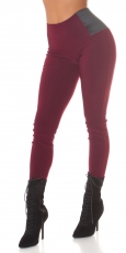 Moderne Leggings mit Stretch-Einsatz - bordeaux