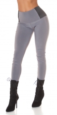 Moderne Leggings mit Stretch-Einsatz - grau