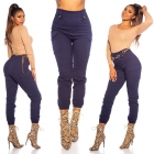 Preview: Lässige Cargo-Hose mit seitlichen Pattentaschen - marine