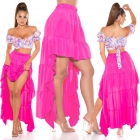 Preview: Sexy Latina High Low Rock in pink