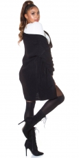 Preview: Weicher Grobstrick-Cardigan mit Taschen - schwarz