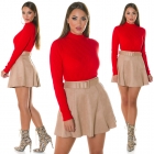 Preview: Kuschelweicher Rollkragen-Pullover in rot