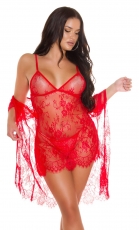 Sexy Negligee Dessous-Set aus feiner Spitze - rot