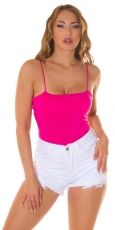Figurbetontes Träger-Top mit Rund-Ausschnitt - pink