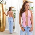Preview: Super heißes Neckholder Top mit sexy Cut Outs in rosa