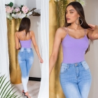 Preview: Basic Träger-Top mit Rund-Ausschnitt - flieder