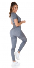 Preview: 2-tlg. Fitness-Set mit Shape Effekt - dunkelgrau