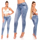 Preview: Stretch Jeans in modischer Waschung - blue washed