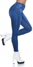 Sexy Push Up Skinny Jeans in blue washed