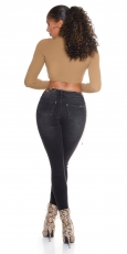 Preview: Sexy Push Up Skinny Jeans in schwarz