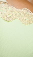 Preview: Schönes BH-Set mit kleinen Pünktchen - mint/beige