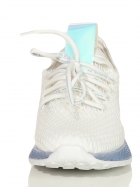 Preview: Sportlicher Sneaker mit hübschen Farbakzenten in weiß