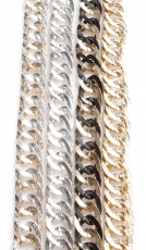 Kettengürtel in Hammerschlag-Optik - schwarz / gold