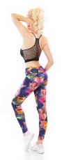 Preview: Moderne Fitness-Leggings im High Waist Look  - pink