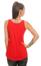 Preview: Lässiges Oversize Top im Vintage-Look - rot