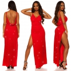 Preview: Sexy Trägerkleid mit Wickel-Ausschnitt - rot