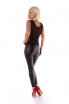 Preview: Edles ärmelloses Top mit funkelnder Strass-Applikation - schwarz