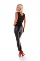 Preview: Tailliertes Top mit funkelnder Strass-Applikation - schwarz