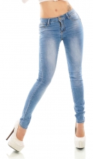 Sexy Push Up Skinny Jeans - stone washed