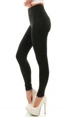 High Waist Jeans Leggings mit sexy Steppnähten in schwarz