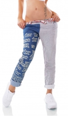 Sexy Jeans mit modischen Schrift-Prints - stone