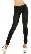 Sexy Push Up Skinny Jeans  in schwarz