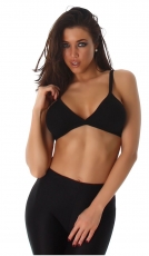 Sexy bauchfreies Bustier-Top in schwarz