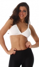 Sexy bauchfreies Bustier-Top in weiß
