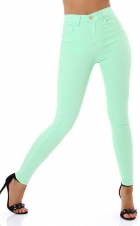 Preview: Basic High Waist Jeans - mintgrün