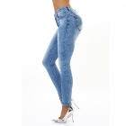 Preview: Moderne Push Up Jeans im aktuellen Wasch-Effekten - blue washed