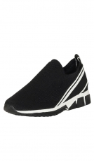 Sportlicher Sneaker im modischen Kontrast-Design - schwarz